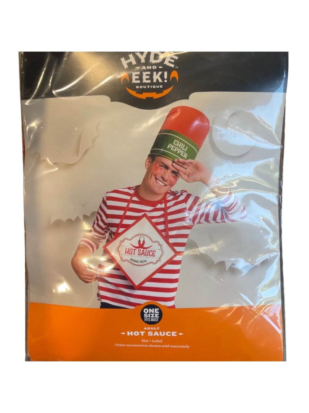 Hyde and Eek Hot Sauce and Label Costume One Size Fits Most Adults Halloween NEW